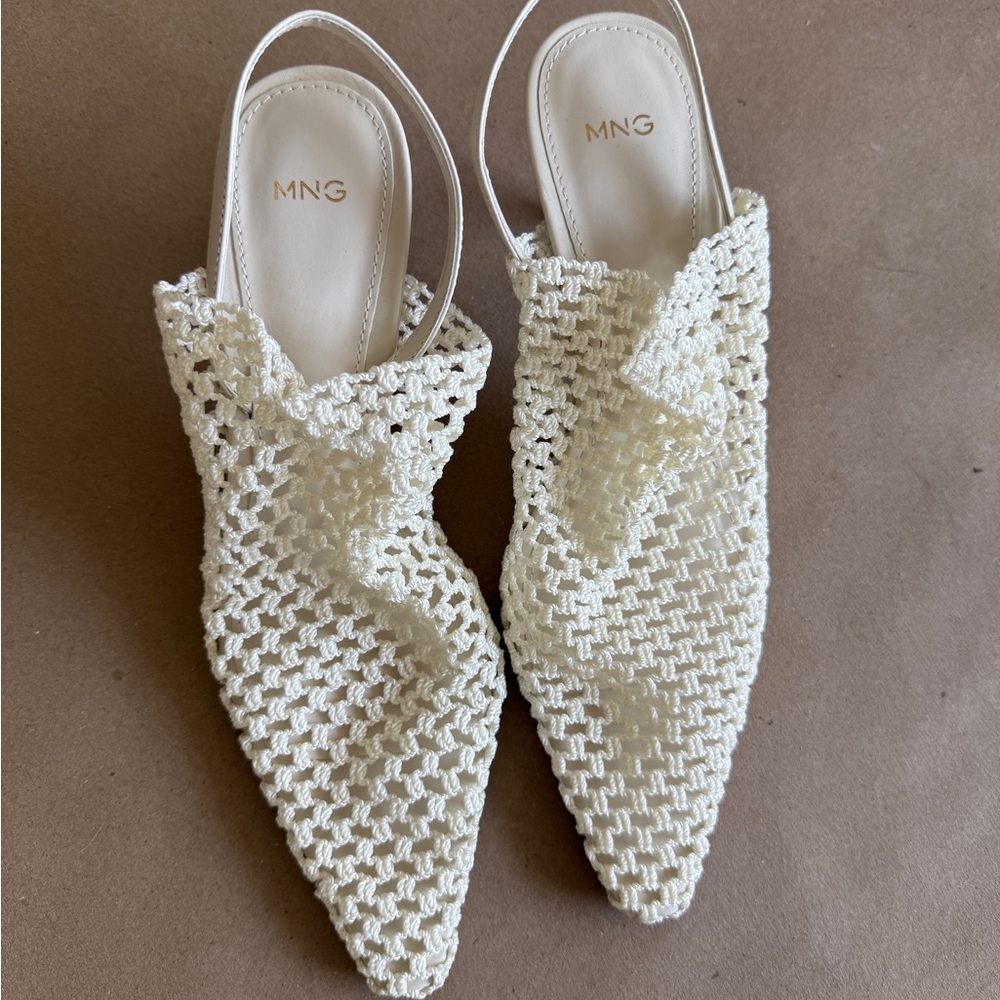 Mango Cream Woven Sandals